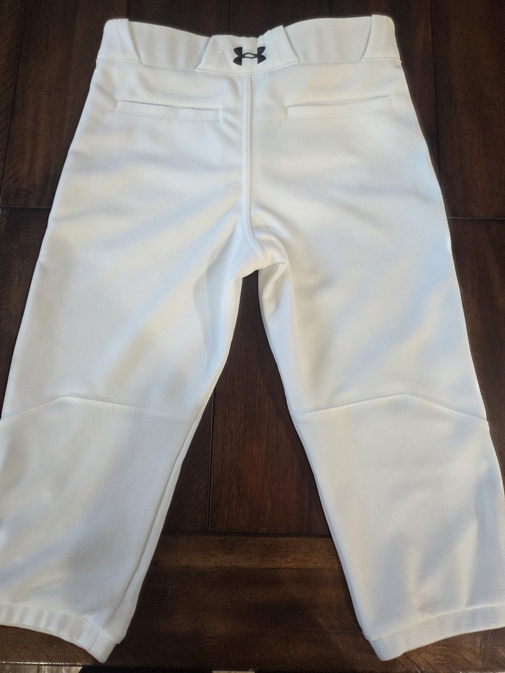 Under Armour YM White Kids knicker Baseball Pants with Black Piping - Picture 2 of 3